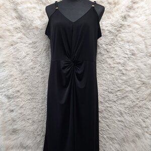 Michael Kors Women's Black Strappy Tank Long Dress Stretch  2XL